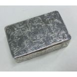 A good quality engraved silver snuff box decorated