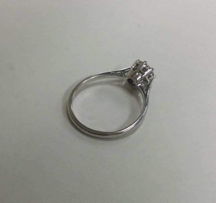 A good diamond single stone ring in 18 claw eight - Image 3 of 4