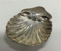 An Edwardian silver butter shell of typical form o