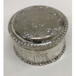 A good Dutch silver box and cover with crimped bor