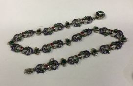 A good Austro-Hungarian silver link necklace with