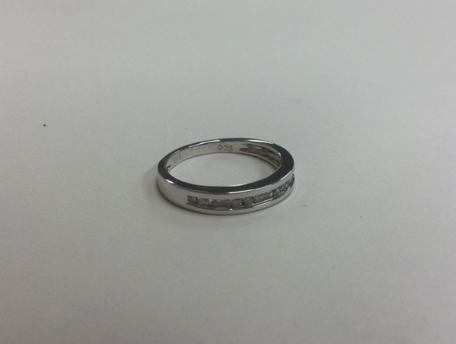 A 9 carat diamond half eternity ring of stylised f - Image 3 of 3