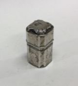 A 19th Century Dutch silver box decorated with scr