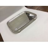 A large George III rectangular silver salver with