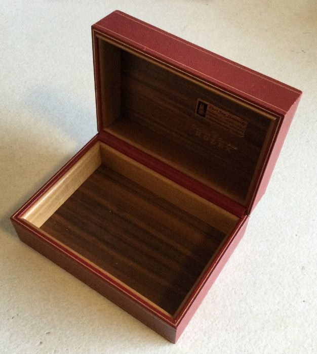 ROLEX: A red Rolex box. Est. £20 - £30. - Image 2 of 2