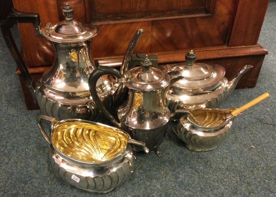 A good silver plated four piece tea and coffee ser