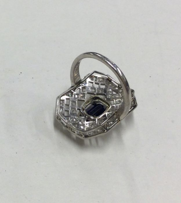 A large sapphire and diamond cocktail ring with pi - Image 3 of 3