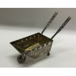 A novelty silver model of a wheelbarrow of Arts an