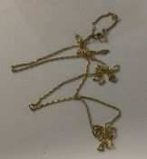 A gold plated fine link necklace. Est. £10 - £20.