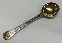 A 17th Century Norwegian silver gilt spoon attract