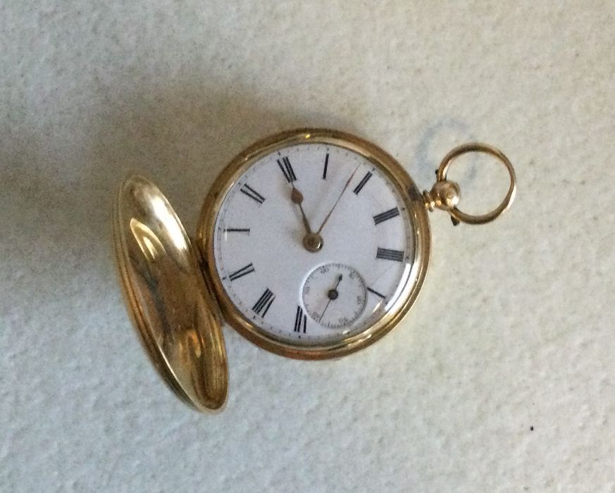 A heavy gents 18 carat full hunter pocket watch with w - Image 2 of 3