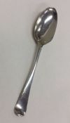 A heavy Georgian silver Hanoverian pattern spoon.