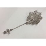 A fine quality silver filigree serving spoons deco