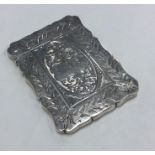 An attractive Victorian silver card case engraved