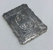 An attractive Victorian silver card case engraved