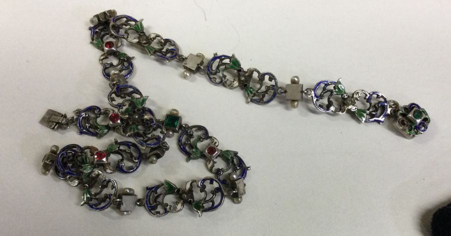 A good Austro-Hungarian silver link necklace with - Image 3 of 3