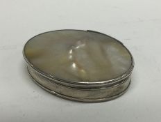 AN early silver and MIP snuff box decorated with r
