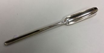 A heavy Georgian silver double-ended marrow scoop.