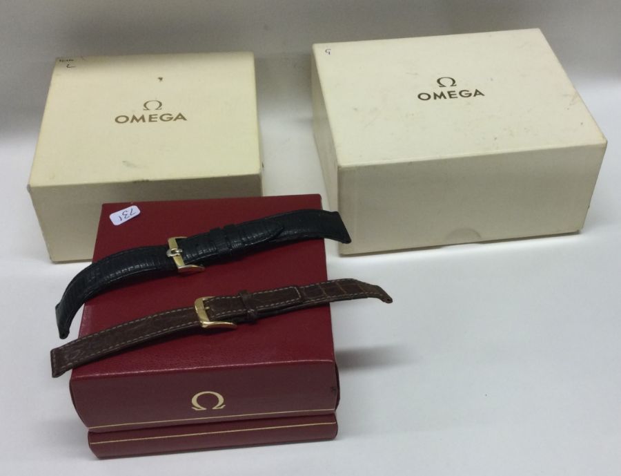 OMEGA: Three Omega wristwatch boxes. Est. £30 - £4