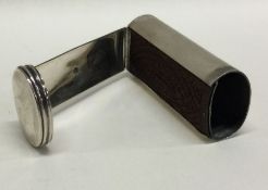 A Georgian hinged silver nutmeg grater of typical