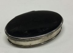 An early Georgian silver and tortoiseshell snuff b