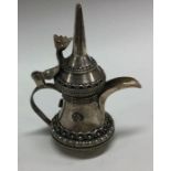 An unusual Persian silver spice pot with ball deco