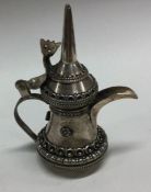 An unusual Persian silver spice pot with ball deco