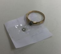 A 9 carat diamond ring mount with approx. 0.10 car