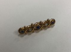 An attractive Victorian 15 carat sapphire and diam