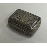 An attractive silver vinaigrette of rectangular fo