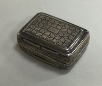 An attractive silver vinaigrette of rectangular fo