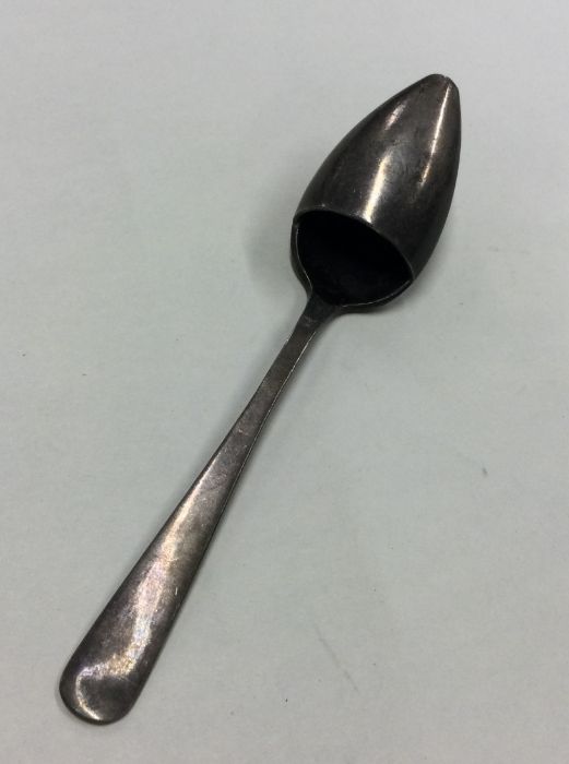 An unusual Japanese silver medicine spoon of OE pa
