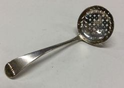 A George III OE pattern silver sifter spoon decora