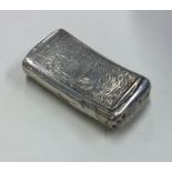 A hinged Georgian silver snuff box of typical form