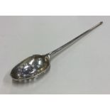 A good Georgian silver mote spoon of tapering form