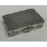 A good Victorian silver hinged top snuff box decor