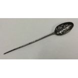 A small Georgian pierced silver mote spoon with sc