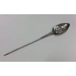 A good Georgian silver mote spoon with pierced bow