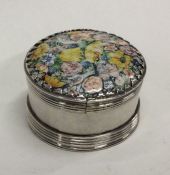 An early mid 17th Century silver reeded pill box /