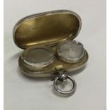 CHESTER: An engraved silver sovereign and half cas