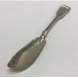 A heavy fiddle pattern silver butter knife with cr