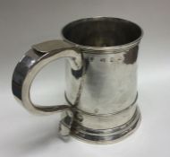 A large fine quality tapering silver mug on sweepi
