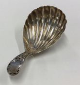 A Georgian OE pattern silver caddy spoon with flut