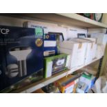 Shelf of mixed LED security lighting