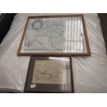 2 framed maps: Colchis, Iberia, Albania, and Samartia; and Northamptonshire, Bedfordshire,