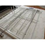 White metal double bed frame, size 4' small double