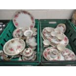 Polish floral patterened part dinner service by Wakbrzych