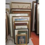 Collection of various framed and glazed pictures and prints