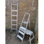 Aluminium folding platform, folding stepladder, and multi function ladder