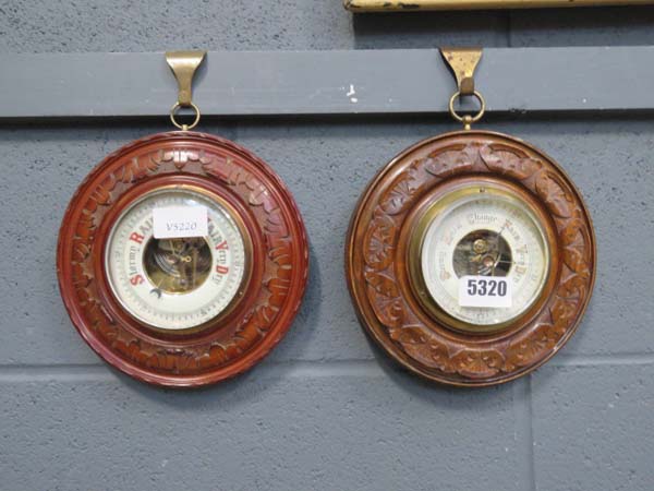 2 Edwardian barometers